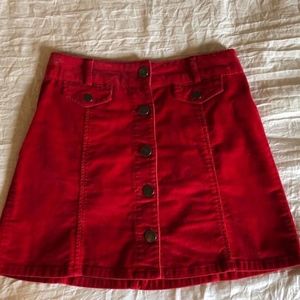 BDG red mini skirt